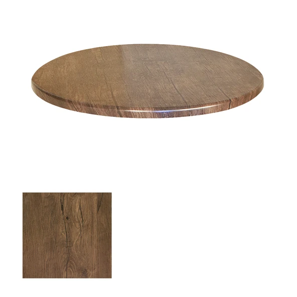 Wermodin Masa Tablası Yuvarlak 107 cm - Rustik Dark ürün görseli 1