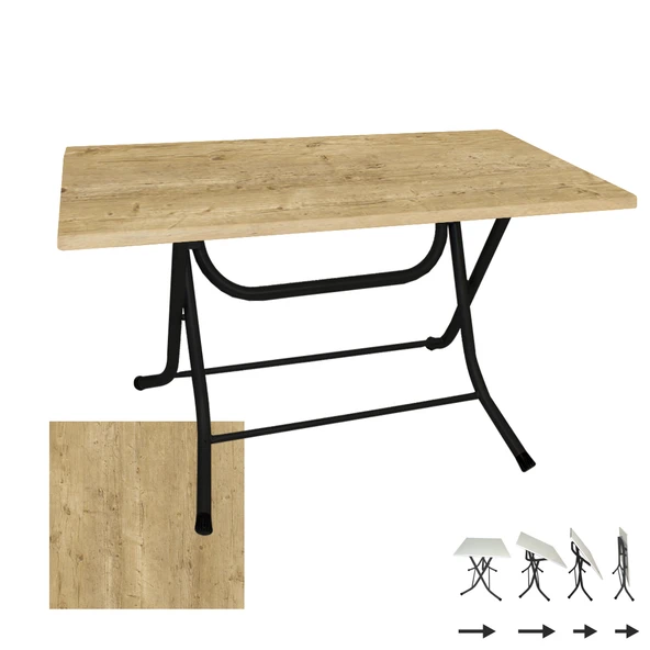 Klasik Katlanır Masa 70x120 cm - (Werzalit, Wermodin ve Allzalit Tabla) - Avalon Pine ürün görseli 1