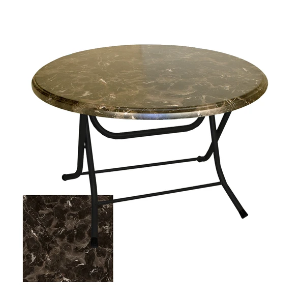 Klasik Katlanır Masa Yuvarlak (107 cm Çap) - (Werzalit, Wermodin ve Allzalit Tabla) - Karacabey Marble ürün görseli 1