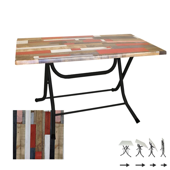 Klasik Katlanır Masa 80x120 cm - (Werzalit, Wermodin ve Allzalit Tabla) - Red Wood ürün görseli 1