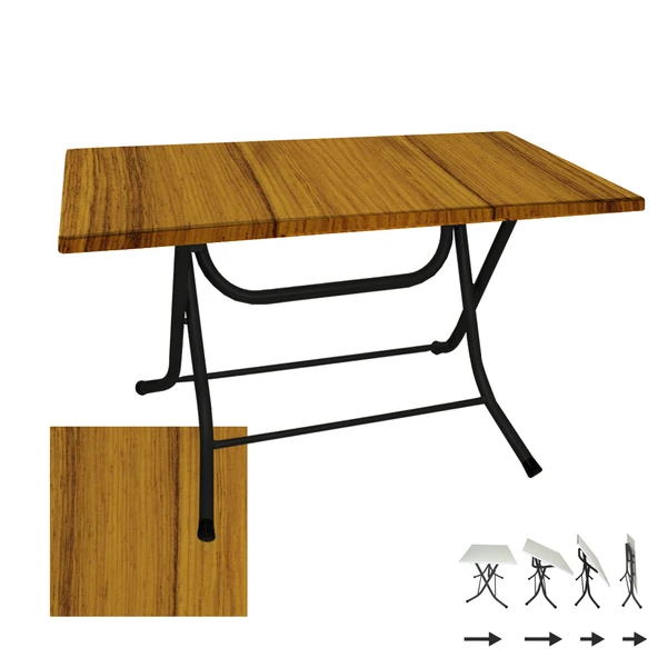 Klasik Katlanır Masa 80x120 cm - (Werzalit, Wermodin ve Allzalit Tabla) - Real Teak ürün görseli 1