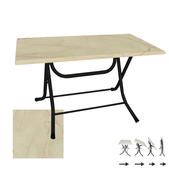 Klasik Katlanır Masa 80x140 cm - (Werzalit, Wermodin ve Allzalit Tabla) - Golden Marble ürün görseli 1