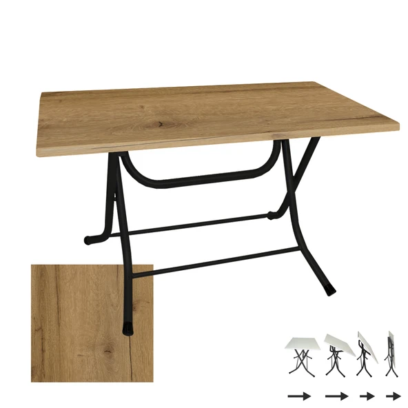 Klasik Katlanır Masa 80x140 cm - (Werzalit, Wermodin ve Allzalit Tabla) - Canyon Palace Oak ürün görseli 1