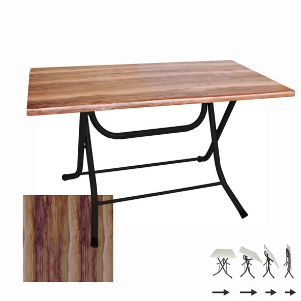 Klasik Katlanır Masa 80x120 cm - (Werzalit, Wermodin ve Allzalit Tabla) - Indiana Wood ürün görseli 1