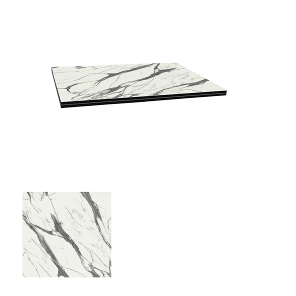 Kompakt Laminat Masa Tablası (76x76) - Afyon Marble ürün görseli 1
