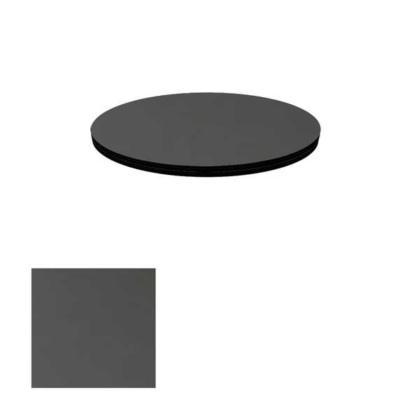 Kompakt Laminat Masa Tablası (70 cm Yuvarlak) - Antrasit Gri ürün görseli 1