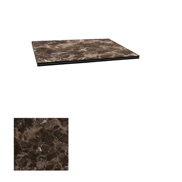 Kompakt Laminat Masa Tablası (70x70) - Karacabey Marble ürün görseli 1