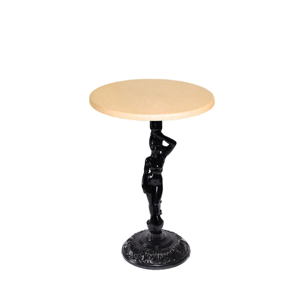 Bistro Döküm Ayak Çipa Angel Masa -  (Werzalit, Wermodin ve Allzalit Tabla 60 cm çap) - Akçaağaç ürün görseli 1