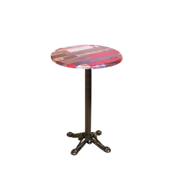 Bistro Döküm Ayak Çipa Masa -  (Werzalit, Wermodin ve Allzalit Tabla 60 cm çap) - Red Wood ürün görseli 1