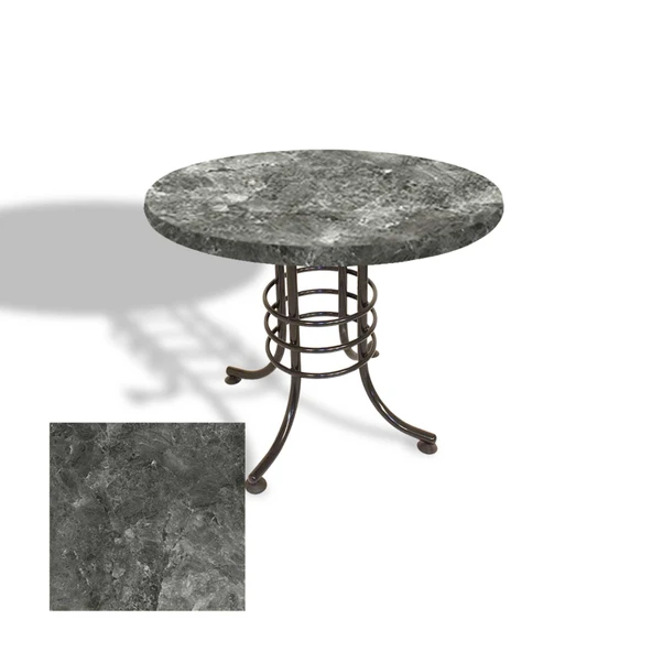 Buket Mega Laminat Yuvarlak Mutfak Masası Q110 - Lucca ürün görseli 1