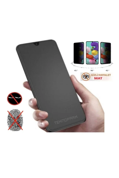 Xiaomi Redmi Note 9 Pro / Note 9s Mat Hayalet Ekran Privacy Tam Kaplayan Kırılmaz Seramik Koruyucu ürün görseli 1