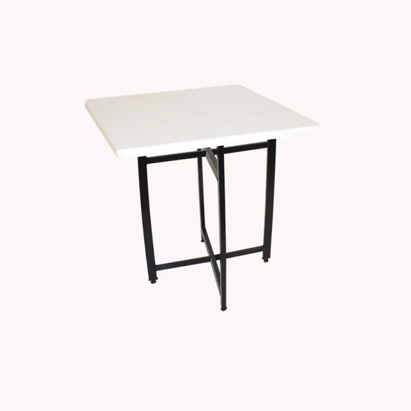 Nevada Kare Masa 80x80 - (Werzalit, Wermodin ve Allzalit Tabla) - Beyaz ürün görseli 1