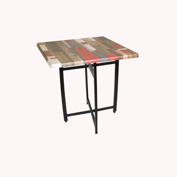 Nevada Kare Masa 80x80 - (Werzalit, Wermodin ve Allzalit Tabla) -  Red Wood ürün görseli 1