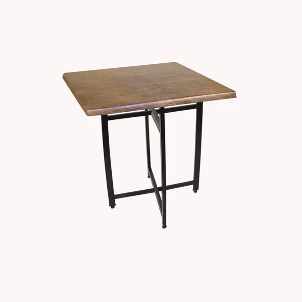Nevada Kare Masa 80x80 - (Werzalit, Wermodin ve Allzalit Tabla) - RustikDark ürün görseli 1