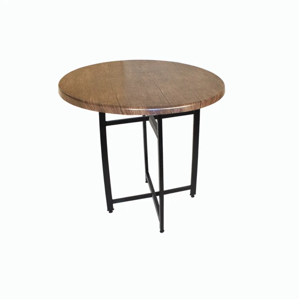 Nevada Yuvarlak Masa Çap 90cm - (Werzalit, Wermodin ve Allzalit Tabla) - Rustik Dark ürün görseli 1