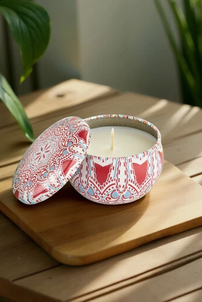 Fox Neroli Kokulu Metal Küçük Mum 6,2 x 6,2 x 4,3 Cm ürün görseli 1