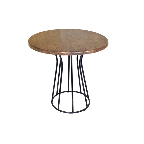 Palermo Yuvarlak Masa Çap 80cm - (Werzalit, Wermodin ve Allzalit Tabla) - Rustik Dark ürün görseli 1
