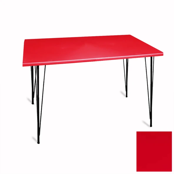 Premıum Mutfak Masası 70x120 ESB (Werzalit, Wermodin ve Allzalit Tabla) - Kırmızı ürün görseli 1