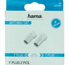 Hama SAT Kablosu Ucu F Fiş 6.5mm Vidalı 2 Parça ürün görseli 1