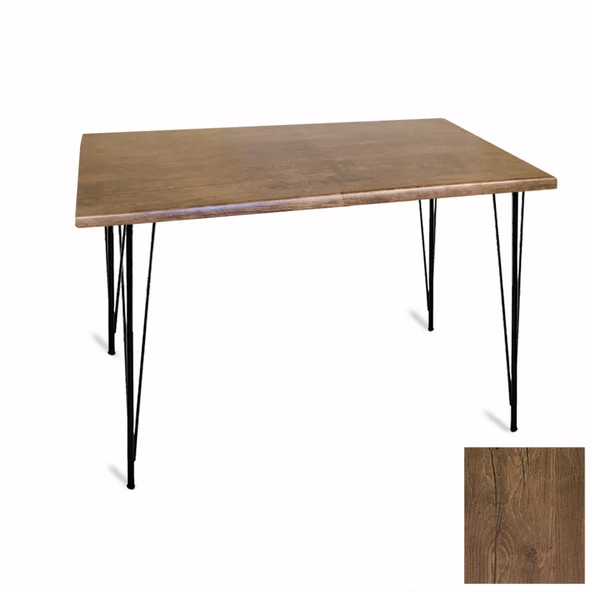 Premıum Mutfak Masası 70x120 ESB (Werzalit, Wermodin ve Allzalit Tabla) - Rustik Dark ürün görseli 1