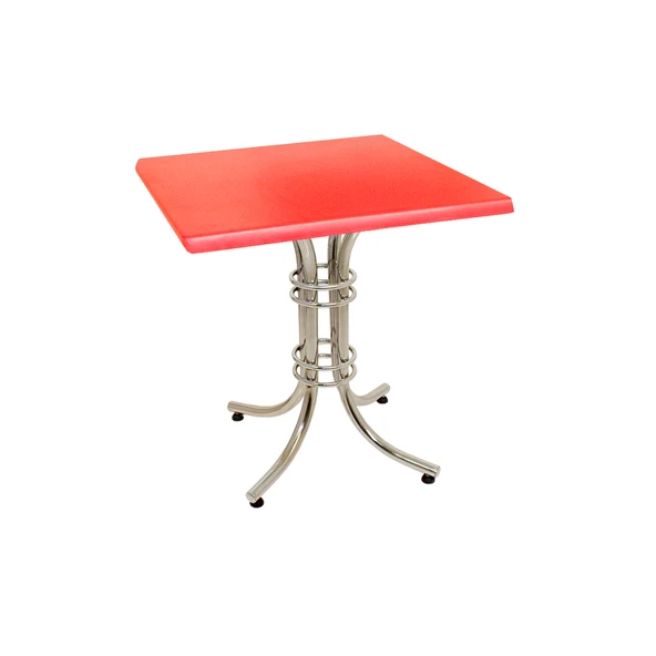 Buket Kare Masa 80x80cm  - (Werzalit, Wermodin ve Allzalit Tabla) - Kırmızı ürün görseli 1