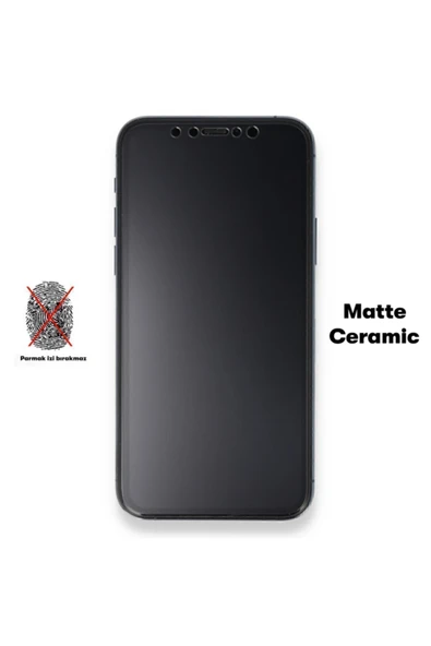 Iphone 8 Plus Cam Koruyucu Mat Seramik Nano 9d Ekranı Tam Kaplayan - Siyah ürün görseli 1