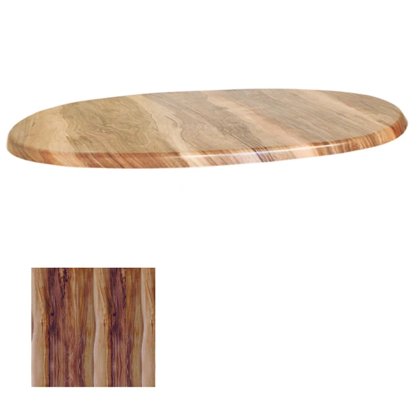 Werzalit veya Wermodin Masa Tablası Oval 94x146 - Indiana Wood ürün görseli 1