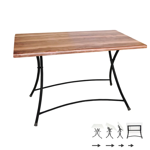 Modern Katlanır Masa 80x120 cm - (Werzalit, Wermodin ve Allzalit Tabla) - Indiana Wood ürün görseli 1