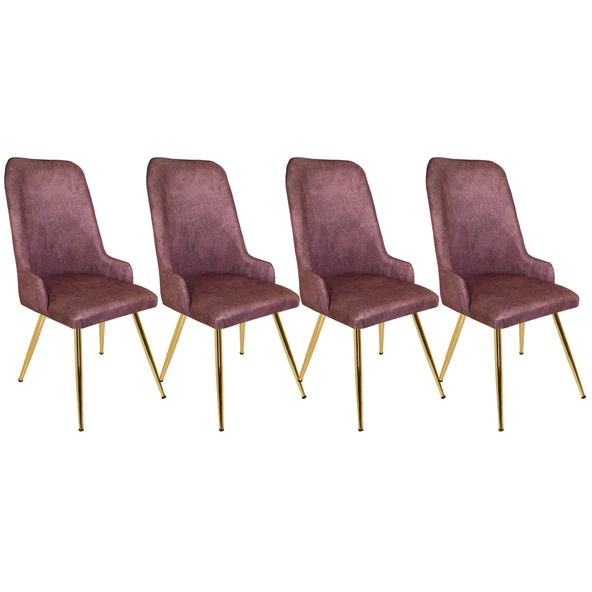 Çırağan Sandalye Gold (4adet) - Pembe ürün görseli 1