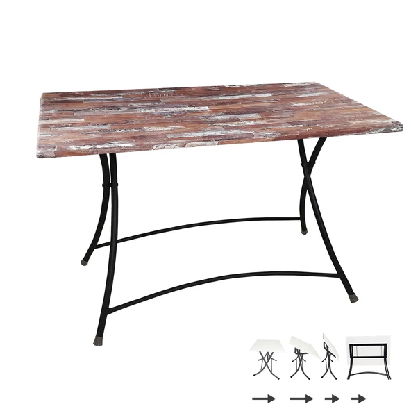 Modern Katlanır Masa 70x120 cm - (Werzalit, Wermodin ve Allzalit Tabla) - Maracaibo ürün görseli 1