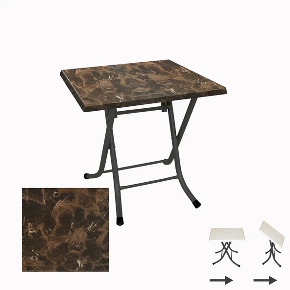 Klasik Katlanır Masa 70x70 cm - (Werzalit, Wermodin ve Allzalit Tabla) - Karacabey Mermer ürün görseli 1