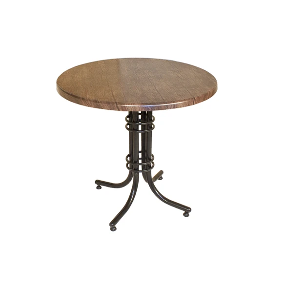 Buket Yuvarlak ESB Masa Çap 90cm - (Werzalit, Wermodin ve Allzalit Tabla) - Rustik Dark ürün görseli 1