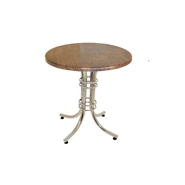 Buket Yuvarlak Masa Çap 60cm - (Werzalit, Wermodin ve Allzalit Tabla) - Rustik Dark ürün görseli 1