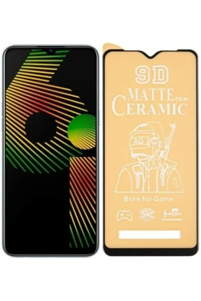 Oppo Realme 5i ve 6i Uyumlu Ekran Koruyucu Cam Mat Seramic 9d Full Kap ürün görseli 1