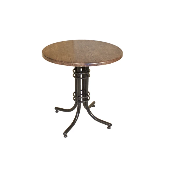 Buket Yuvarlak ESB Masa Çap 70cm - (Werzalit, Wermodin ve Allzalit Tabla) - Rustik Dark ürün görseli 1