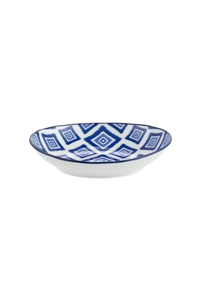 Madame Coco Rêve Bleu Carre Oval Tabak - Mavi - 19,5x16,5 Cm ürün görseli 1