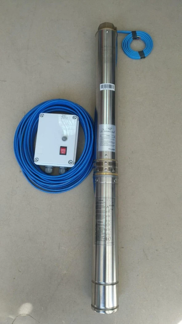 4SDM 4/18 2HP ALARKO MONOFAZE 50 MT KABLOLU VE PANOLU TAKIM DALGIÇ POMPA ürün görseli 1