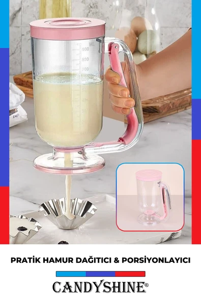Ölçekli Hamur Porsiyonlayıcı Dağıtıcı Pancake Krep Muffin Krema Puding Kolay Akıtma Yardımcısı ürün görseli 1