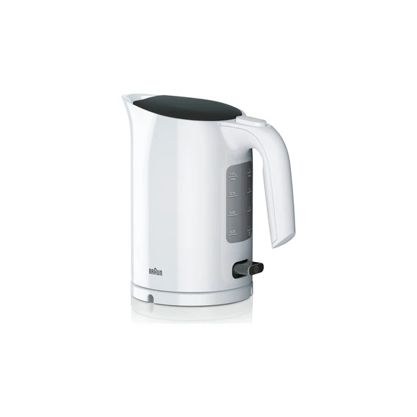 Braun WK3000WH Purease Su Isıtıcı 1,2 lt Paslanmaz Çelik Gizli Rezistanslı Beyaz ürün görseli 1