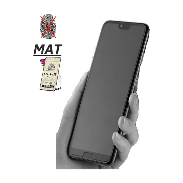 Huawei P20 Lite Mat Ekran Seramik Tam Kaplayan Kırılmaz Cam Nano Ekran Koruyucu ürün görseli 1