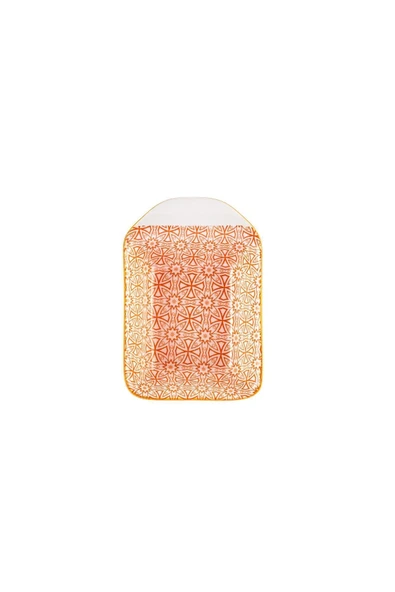 Floral Turuncu Rectangle Çerezlik/sosluk 10 Cm ürün görseli 1