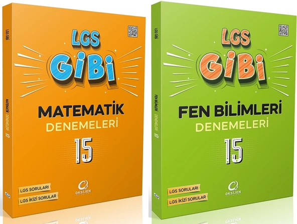 Oksijen 8. Sınıf Matematik + Fen Bilimleri Lgs Gibi Branş Denemeleri Seti 2 Kitap ürün görseli 1