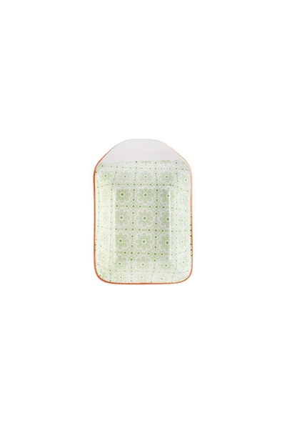 Floral Yeşil Rectangle Çerezlik/sosluk 10 Cm ürün görseli 1