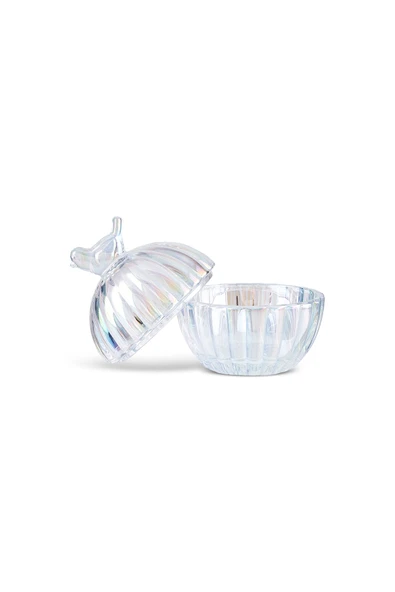Kuşlu Cam Lokumluk Luster 9,5 Cm - Resim 3