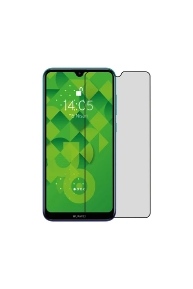 Huawei Y7 2019 Cam Ekran Koruyucu Cek-126 Privacy Siyah ürün görseli 1