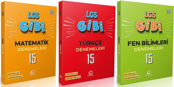 Oksijen 8. Sınıf Matematik + Türkçe + Fen Lgs Gibi Branş Denemeleri Seti 3 Kitap ürün görseli 1