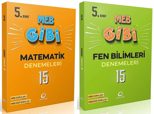 Oksijen 5. Sınıf Matematik + Fen Bilimleri Lgs Gibi Branş Denemeleri Seti 2 Kitap ürün görseli 1