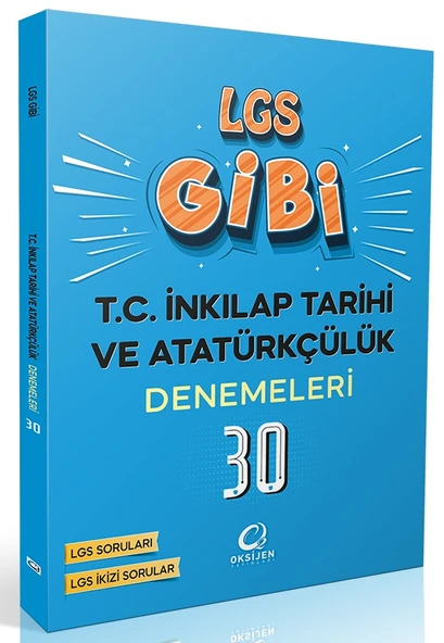 Oksijen 8. Sınıf İnkilap Tarihi Lgs Gibi 30 Lu Branş Denemeleri ürün görseli 1