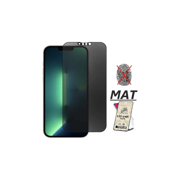 Apple iPhone 13 Apple iPhone 13 Pro Mat Seramik Cam Nano Esnek Kırılmaz Full Tam Kaplayan Ekran Koruyucu ürün görseli 1