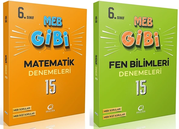 Oksijen 6. Sınıf Matematik + Fen Bilimleri Lgs Gibi Branş Denemeleri Seti 2 Kitap ürün görseli 1